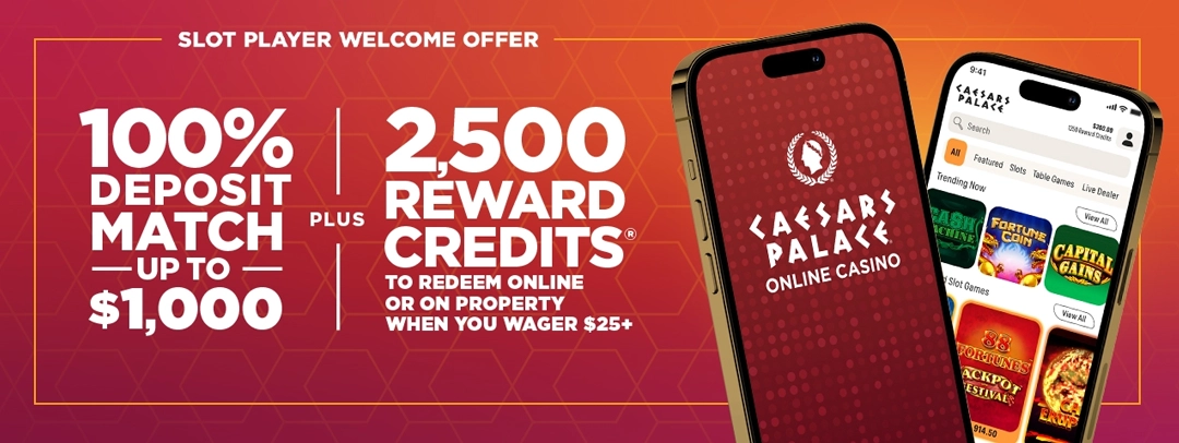 Caesars Palace Slot Player Welcome Offer Banner