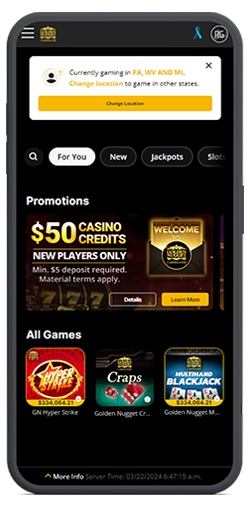 Golden Nugget Casino Mobile