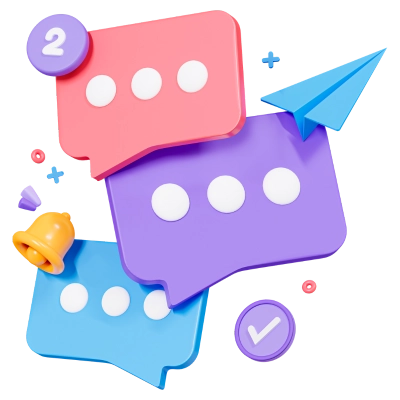 3D Social Media Messages Icon 3D Social Media Messages Icon