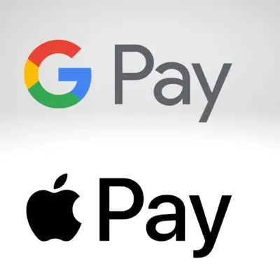 Apple Pay and Google Pay Logos Apple Pay and Google Pay Logos